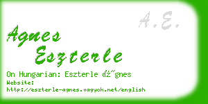 agnes eszterle business card